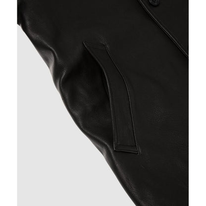COMME des GARCONS HOMME DEER SKIN LEATHER CAR COAT