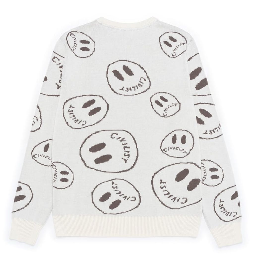 Civilist Smiler Knit Crew - Ecru