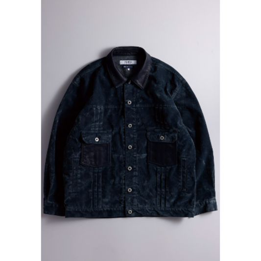 FDMTL FA26JK54R FLOCK LEATHER JACKET RINSE