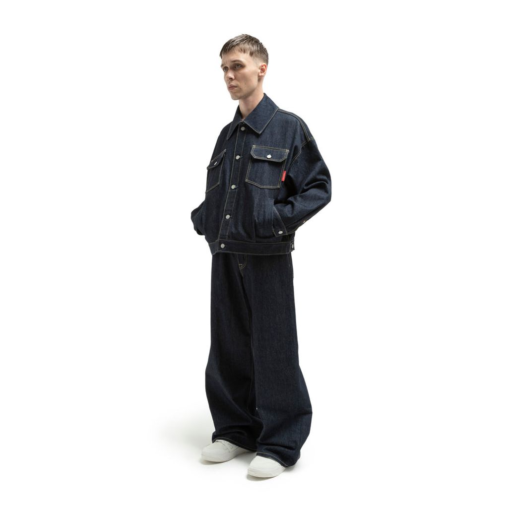 FUMITO GANRYU Red Label  Deformed Denim Jk - Indigo