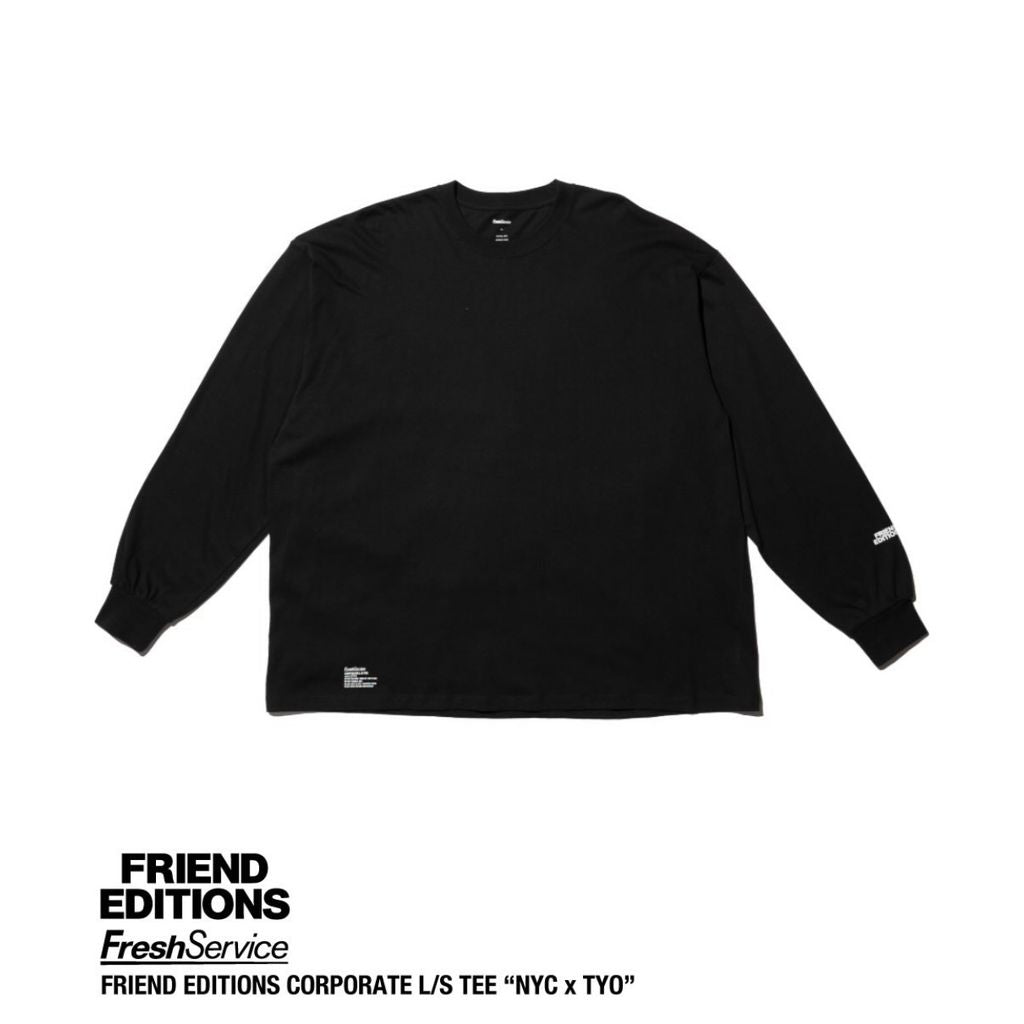 FreshService × FRIEND EDITIONS "FRIEND EDITIONS CORPORATE L/IS TEE "NYC X TYO"