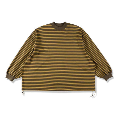is-ness BALLOON STRIPES LONG SLEEVE T SHIRT