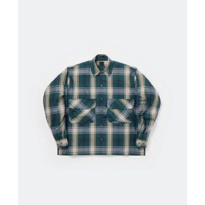 DAIWA PIER39 TECH SPORTS OPEN COLLAR SHIRT L/S BIG TARTAN BE-81026W