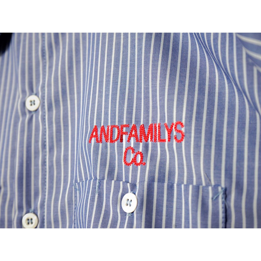 ANDFAMILYS STRIPE WORK SHIRTS