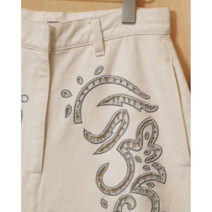 TODAYFUL Cut Lace Twill Pants