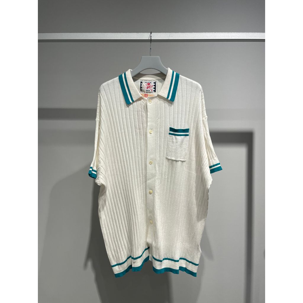 訳あり SON OF THE CHEESE Border Rib Knit Shirt