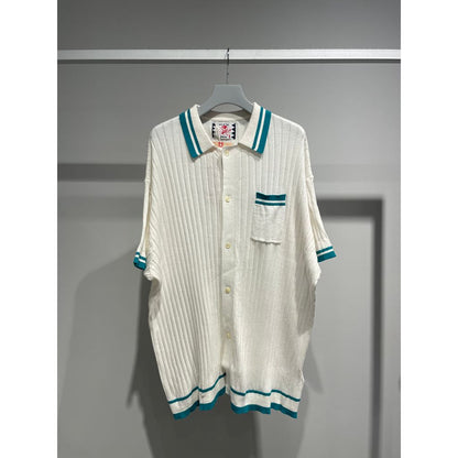 訳あり SON OF THE CHEESE Border Rib Knit Shirt