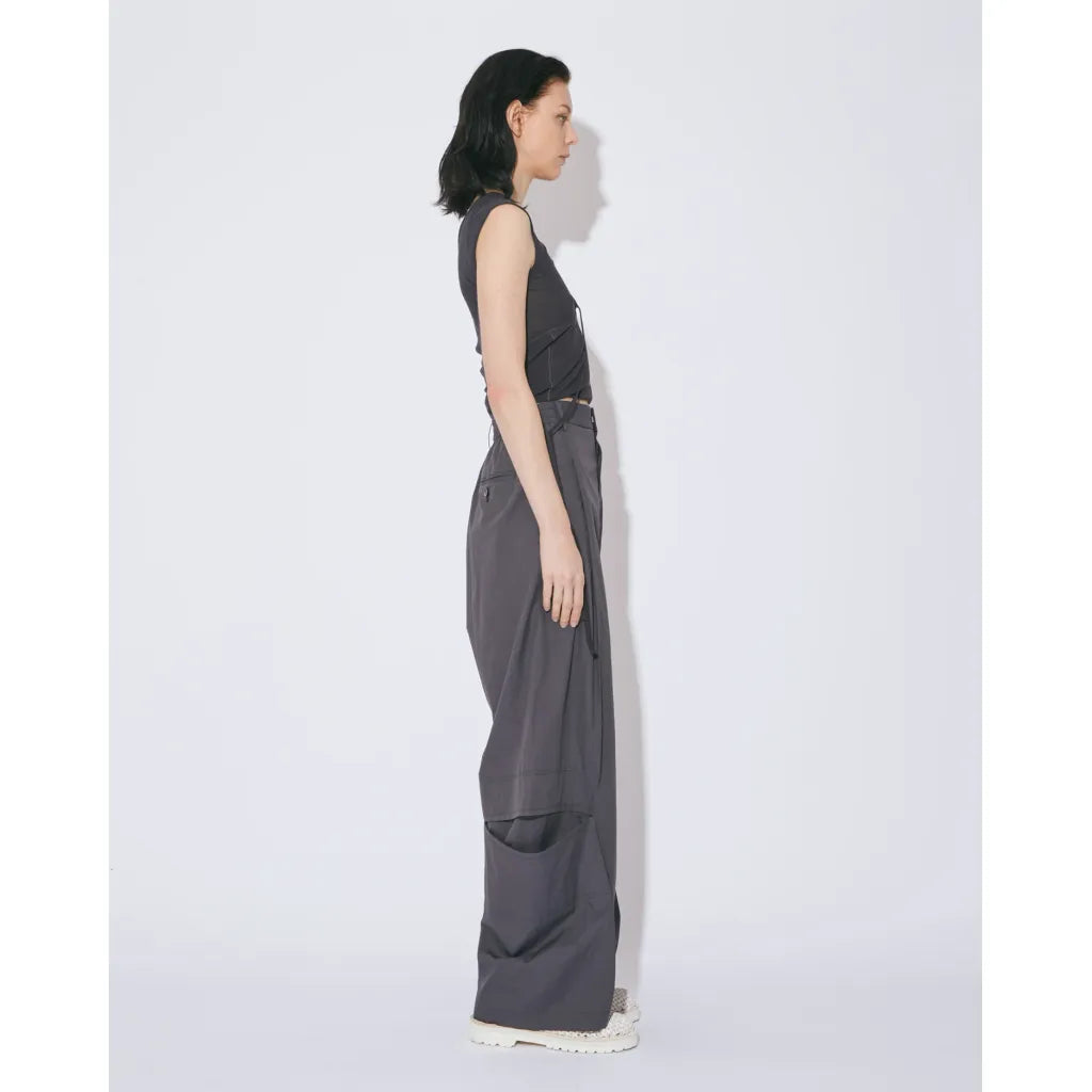 beautiful people cotton suiting trompe loeil pants