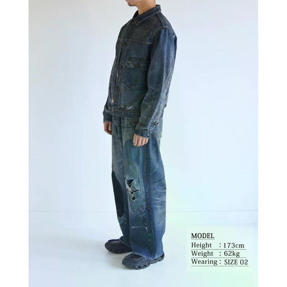 ANACHRONORM  REMAKED DOUBLE POCKET DENIM JACKET INDIGO