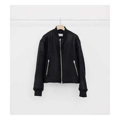 MARKAWARE ORGANIC WOOL DOUBLE CLOTH SHORT BOMBER JACKET