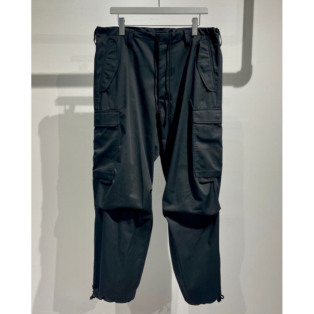 Y's for men T/C TWILL CARGO PANTS（BLACK）