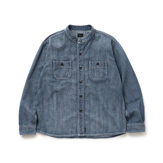 RATS STAND COLLAR DENIM SHIRT