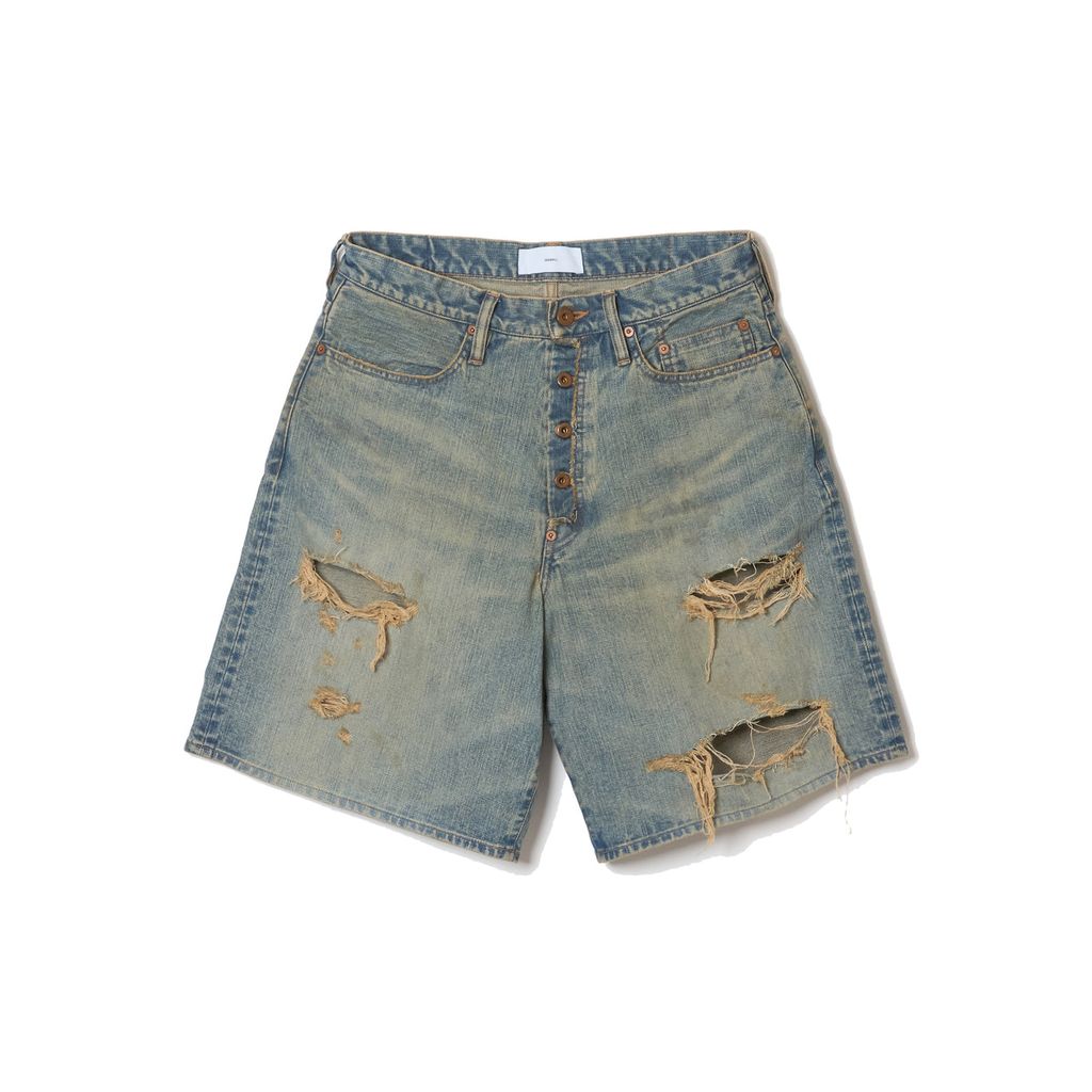 SUGARHILL  DAMAGED MODERN DENIM PANTS SHORTS