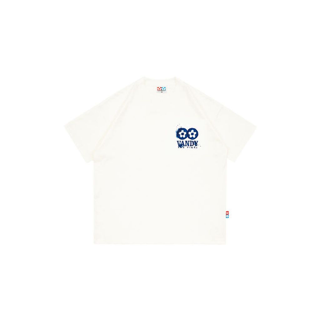 VANDY THE PINK Classic Flower Logo Water Paint Tee