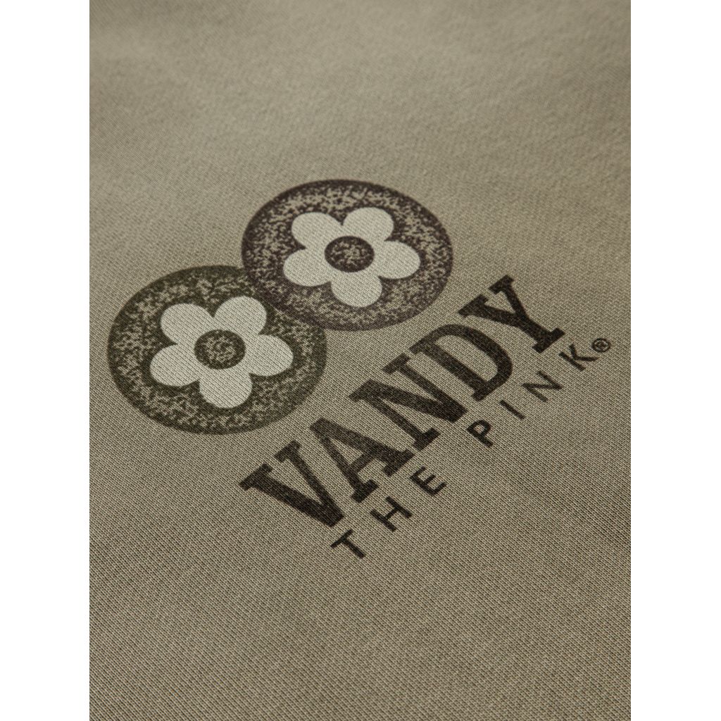 VANDY THE PINK CLASSIC LOGO FLOWER HOODIE（WASHED KHAKI）