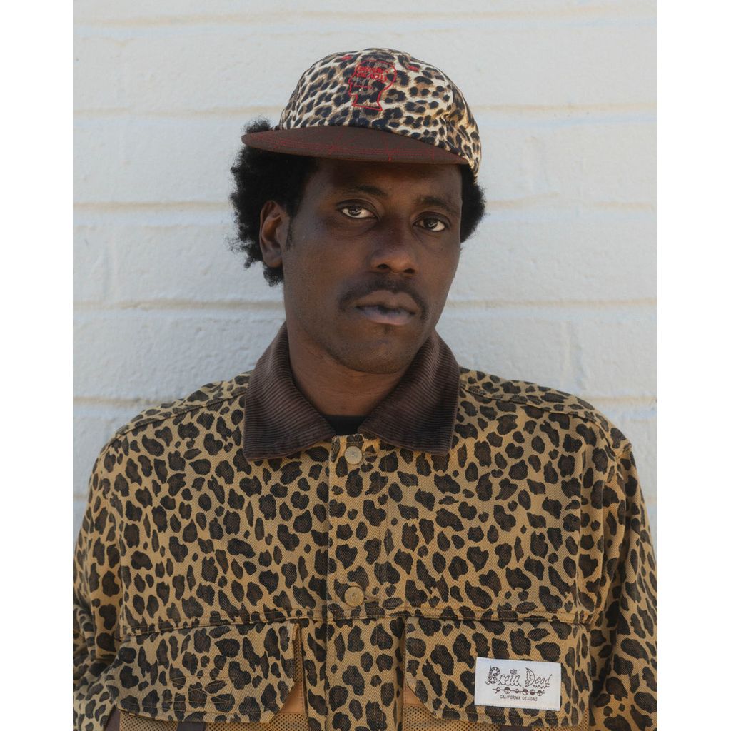BRAIN DEAD  Logohead Longbrim Hat - Leopard