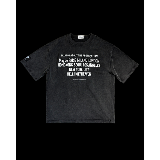 TALKING ABOUT THE ABSTRACTION TRANSCRIPTION WORLD WIDE TEE