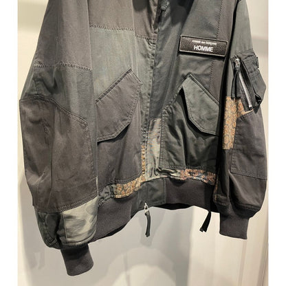COMME des GARCONS HOMME 多素材パッチワーク ミリタリージャケット