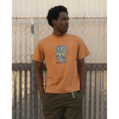 BRAIN DEAD  Scrambled Head T-shirt - Cumin