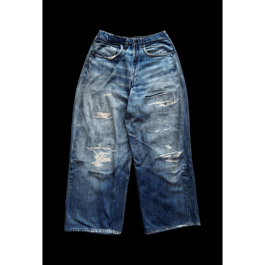 TALKING ABOUT THE ABSTRACTION DENIM PRINTFLEECE LINING WIDE PT