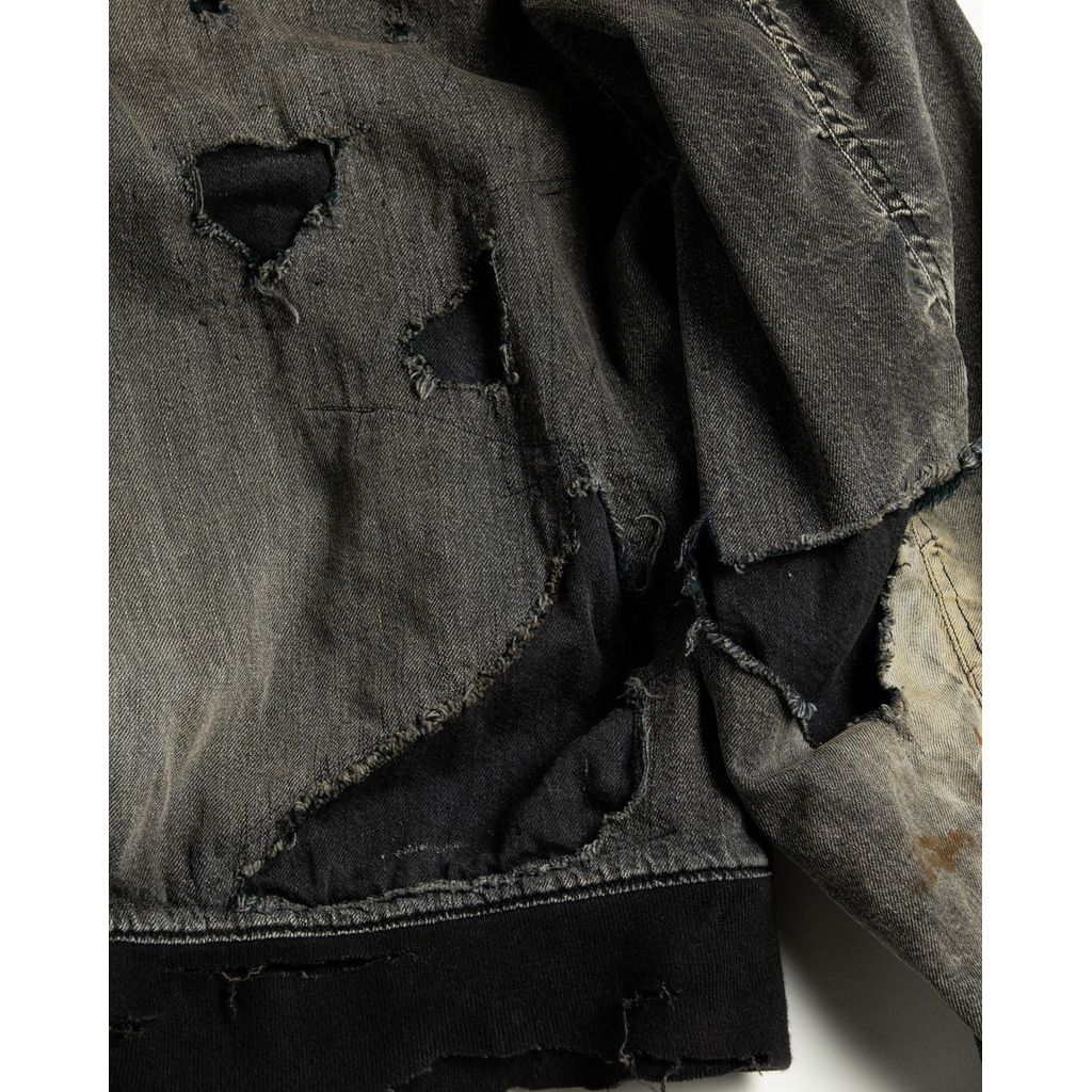 ANACHRONORMAN396-R HARD REMAKED DUAL DENIM MA-1 BLACK (REMAKE)