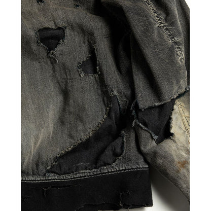 ANACHRONORMAN396-R HARD REMAKED DUAL DENIM MA-1 BLACK (REMAKE)