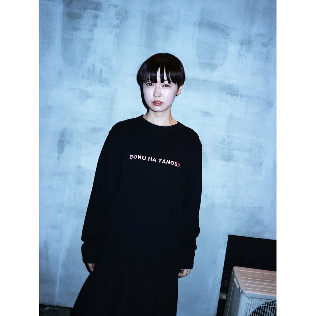 BOKU HA TANOSII  ボクタノロンTee ”ブラック × ピンク”