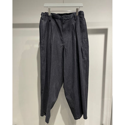 Y's for men INK-DYED HOUNDSTOOTH 12 TUCKS PANTS