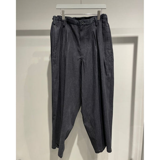 Y's for men INK-DYED HOUNDSTOOTH 12 TUCKS PANTS
