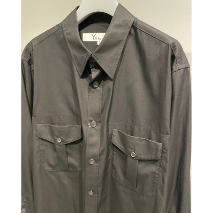 Y's for men 100/2 BROAD SHIRT WITH DOUBLE CHEST PATCH POCKETS