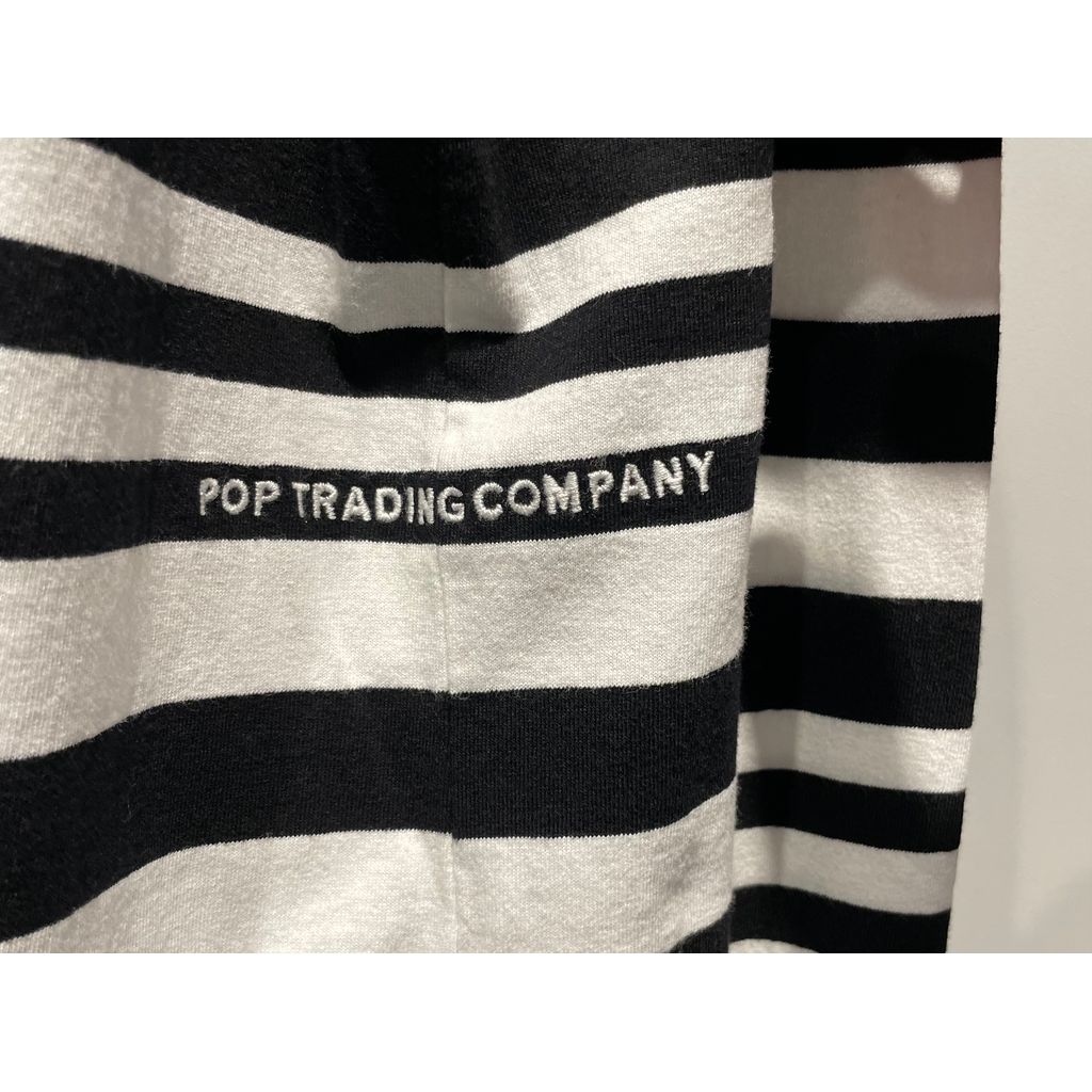 訳あり POP TRADING COMPANY  LONG SLEEVE T-SHIRT BIG P STRIPED