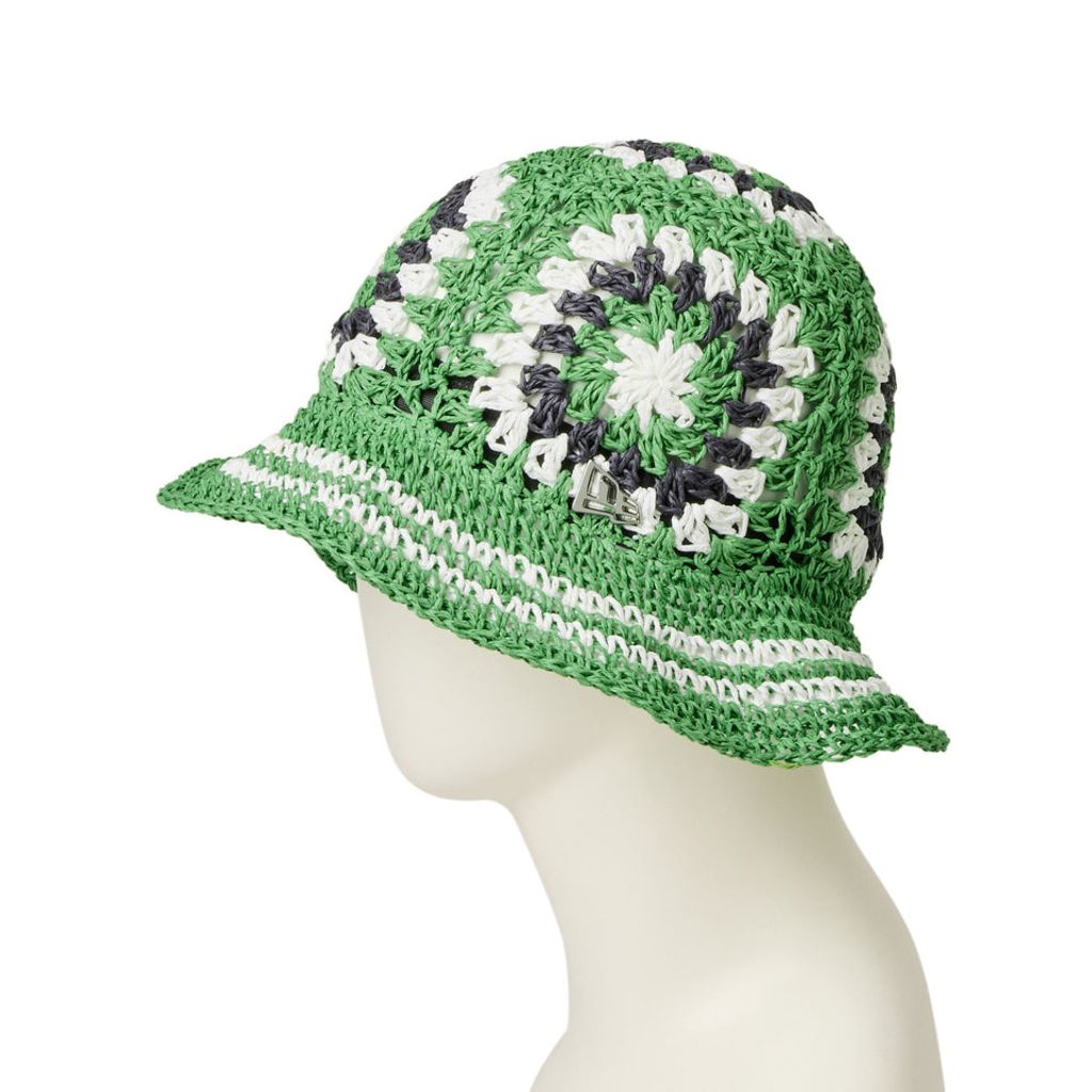 NEW ERA クロシェ ニットバケット ペーパー グリーン