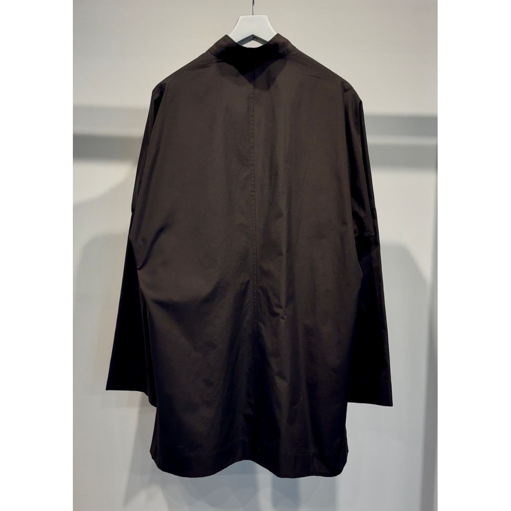 Y's for men 100/2 BROAD SHIRT WITH STAND COLLAR（BLACK）