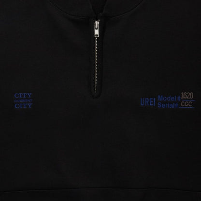 CITY COUNTRY CITY EMBROIDERED LOGO HALF ZIP SWEATSHIRT_UREI