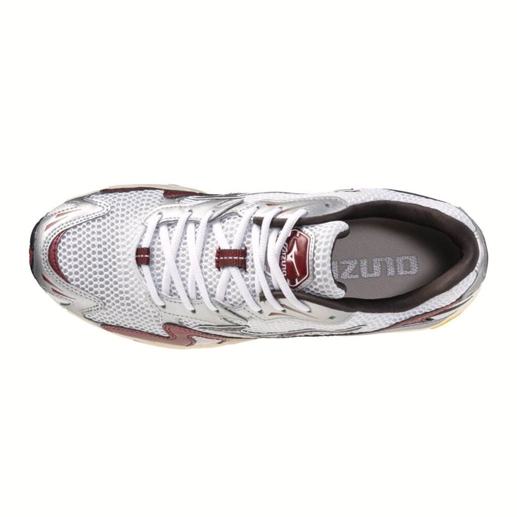 MIZUNO WAVE RIDER 10（ホワイト×ブラック×ワインレッド）