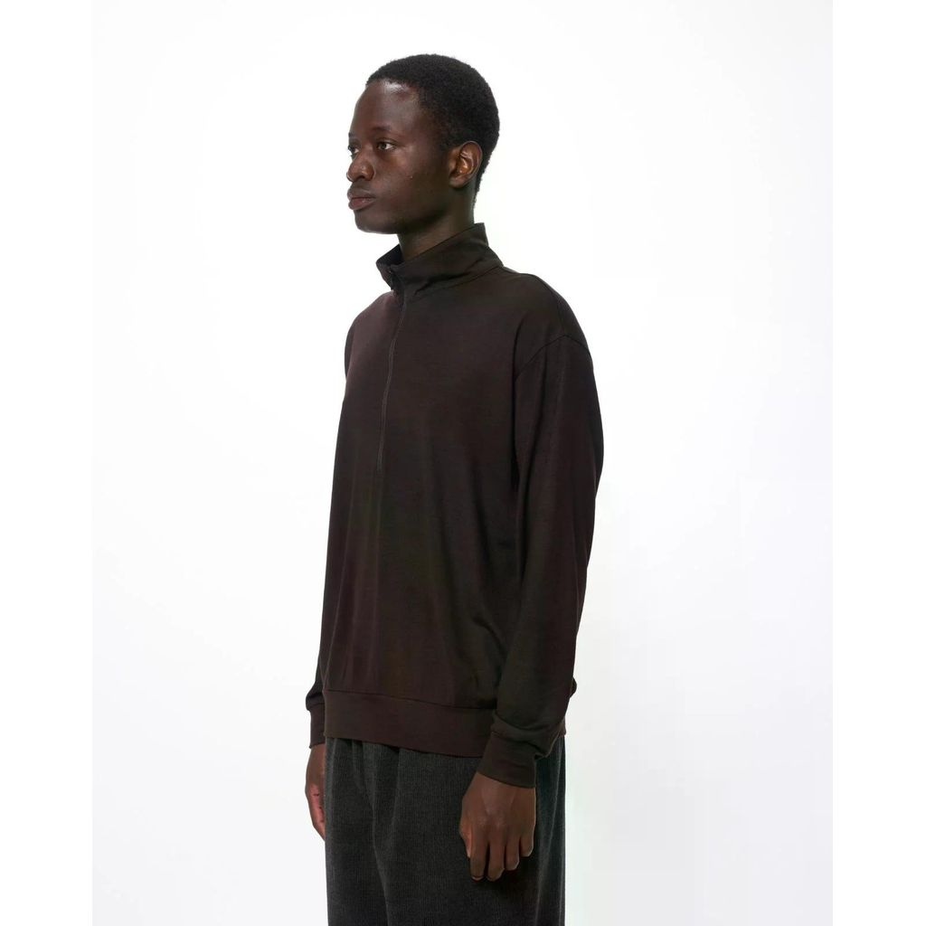 marka  Super 100s Washable Wool Jersey / Half-Zip Stand