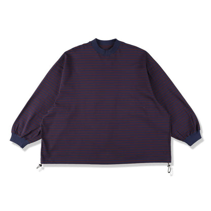 is-ness BALLOON STRIPES LONG SLEEVE T SHIRT
