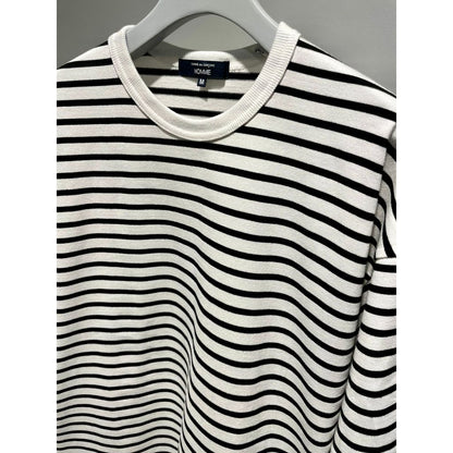 COMME des GARCONS HOMME コットン天竺 ボーダー切替え TEE（WHITE）
