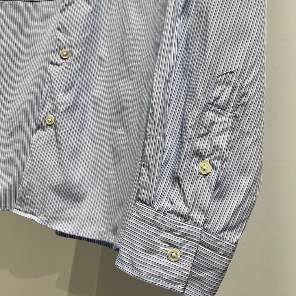 PORTER CLASSIC ROLL UP STRIPE SHIRT