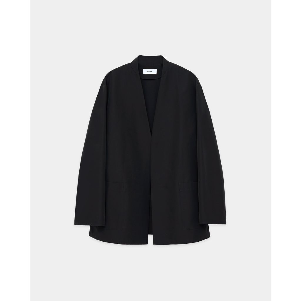 marka  Recycled Polyester High Twisted Tropical Parking-Lapelless Shirt Jacket