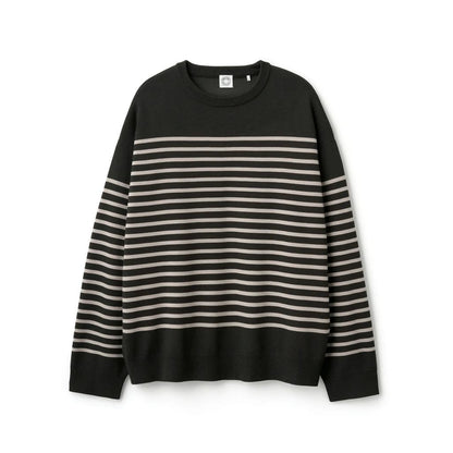 ORCIVAL OR-D0102 Men's Wool Planting Stripe Knit Crew Neck Pullover