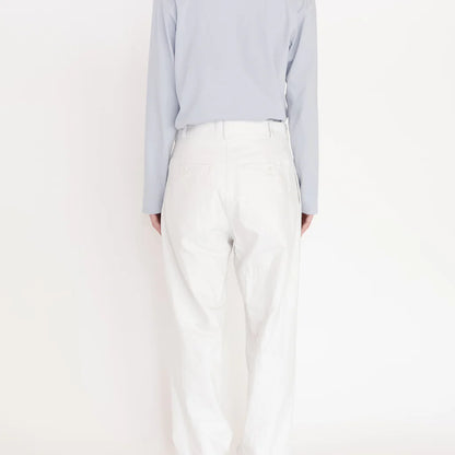 YAECA Chino Cloth Trousers Two Tuck Straight