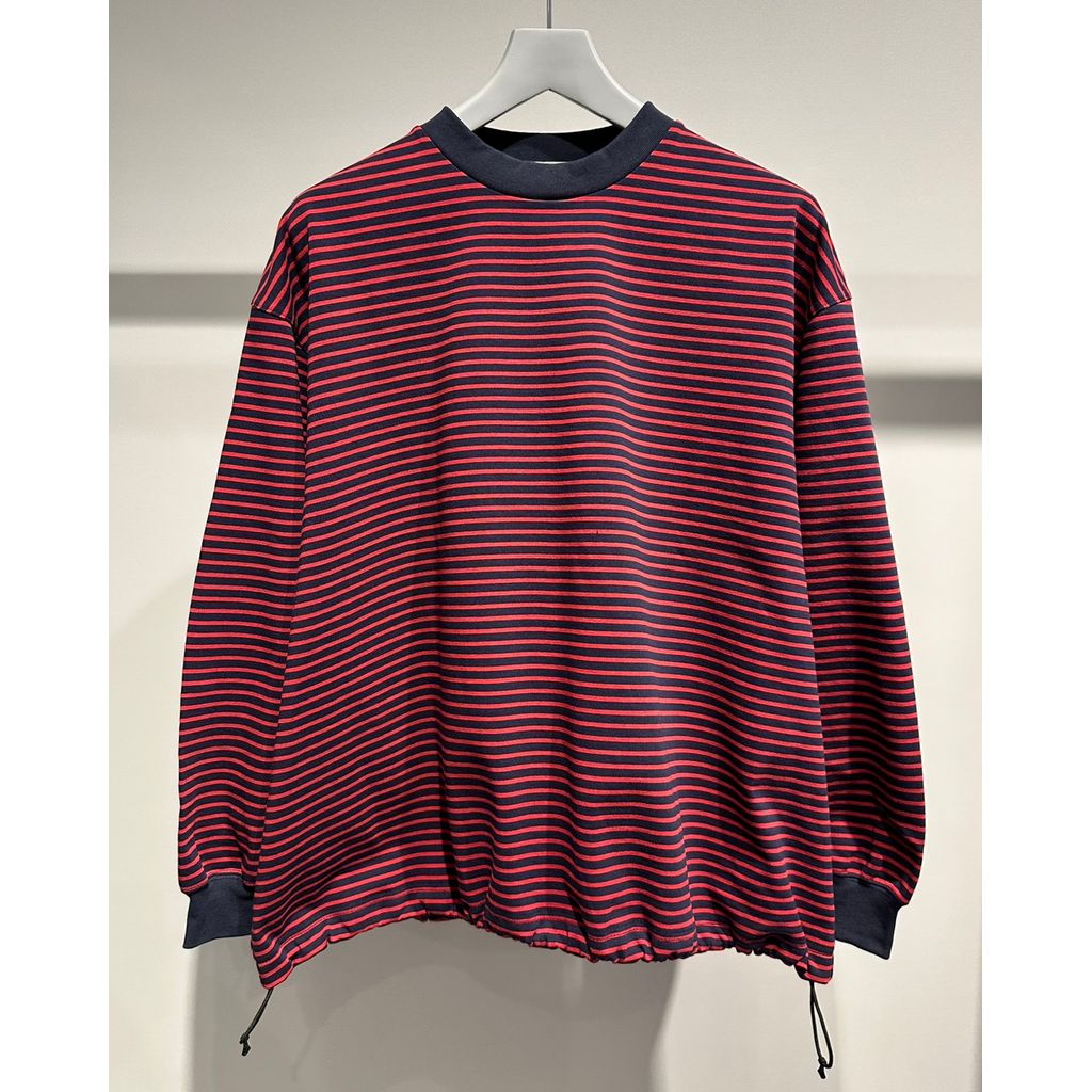 【MADE IN JAPAN】LINEAGE BALLON L/S BORDER TEE（RED）