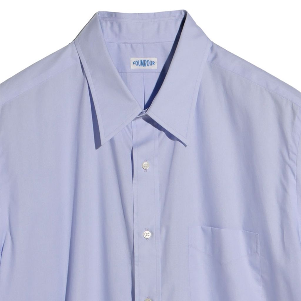 FOUNDOUR COTTON BROAD REGULAR COLLAR SHIRT