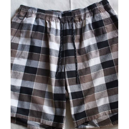 bal WASHED PLAID ELASTIC WAIST SHORT