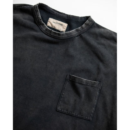 ANACHRONORM MOSS STITCH DAMAGED POCKET S/S T-S