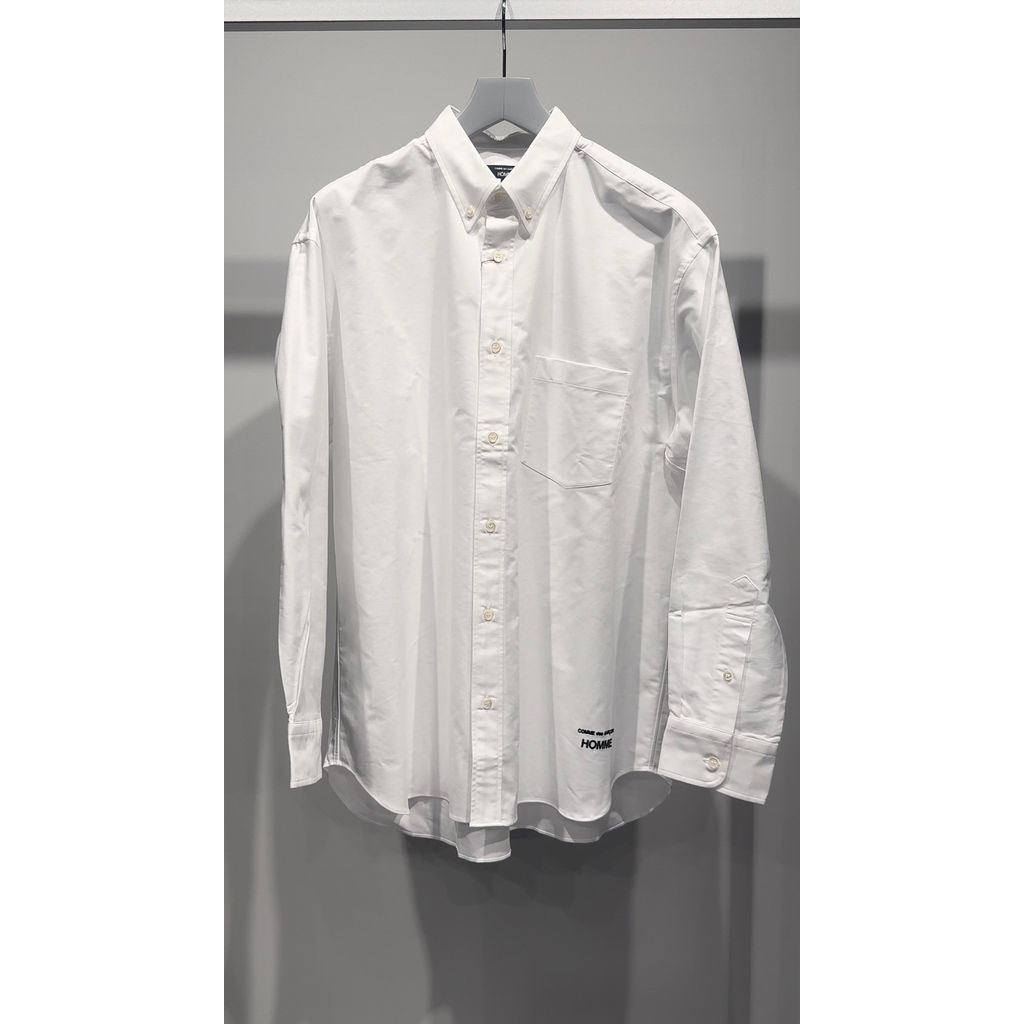 COMME des GARCONS HOMME 綿オックスフォード　ブラウス　ＨＯ―Ｂ００８―０５１（WHITE)