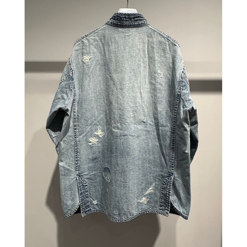 PORTER CLASSIC  CANNERY ROW DENIM CHINESE JACKET