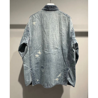 PORTER CLASSIC  CANNERY ROW DENIM CHINESE JACKET