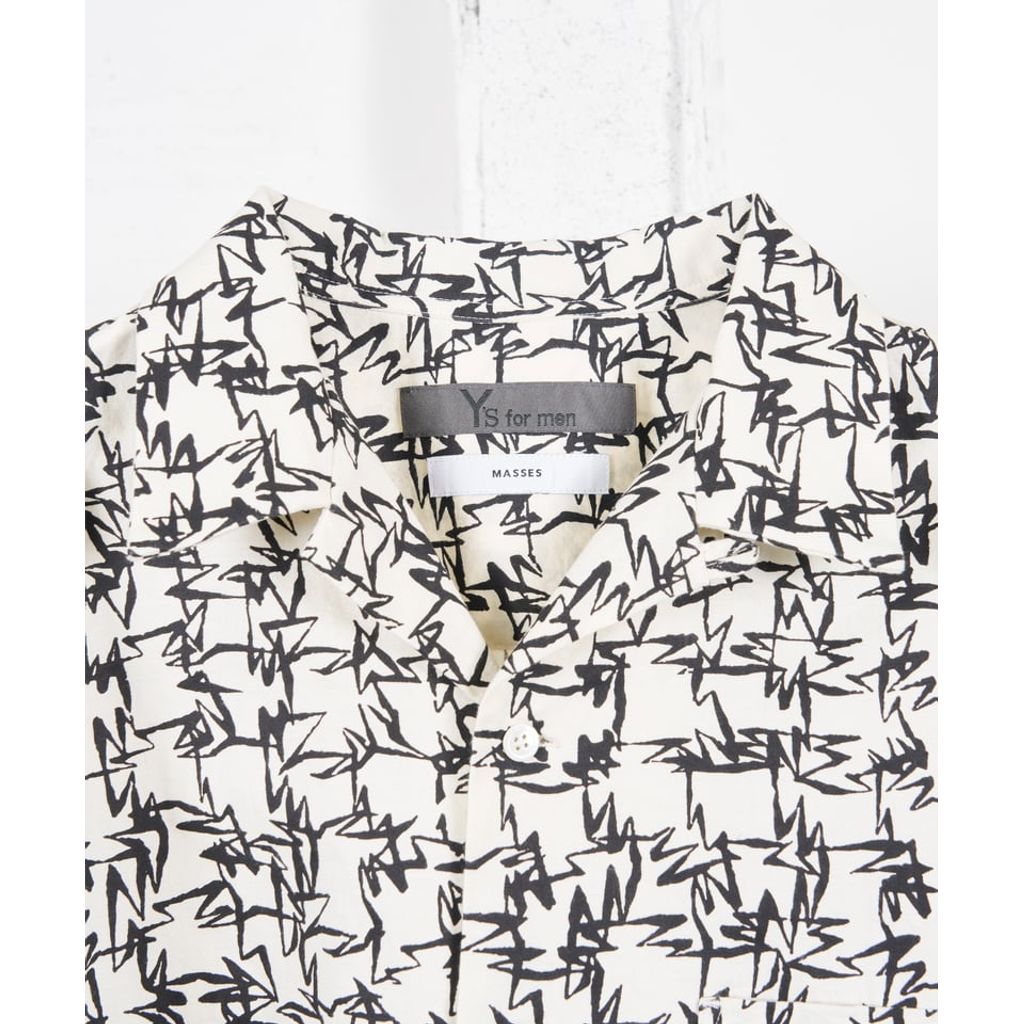 Y's for men × masses OPEN COLLAR SHIRT
